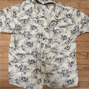Men's Beige Graphic Shirt